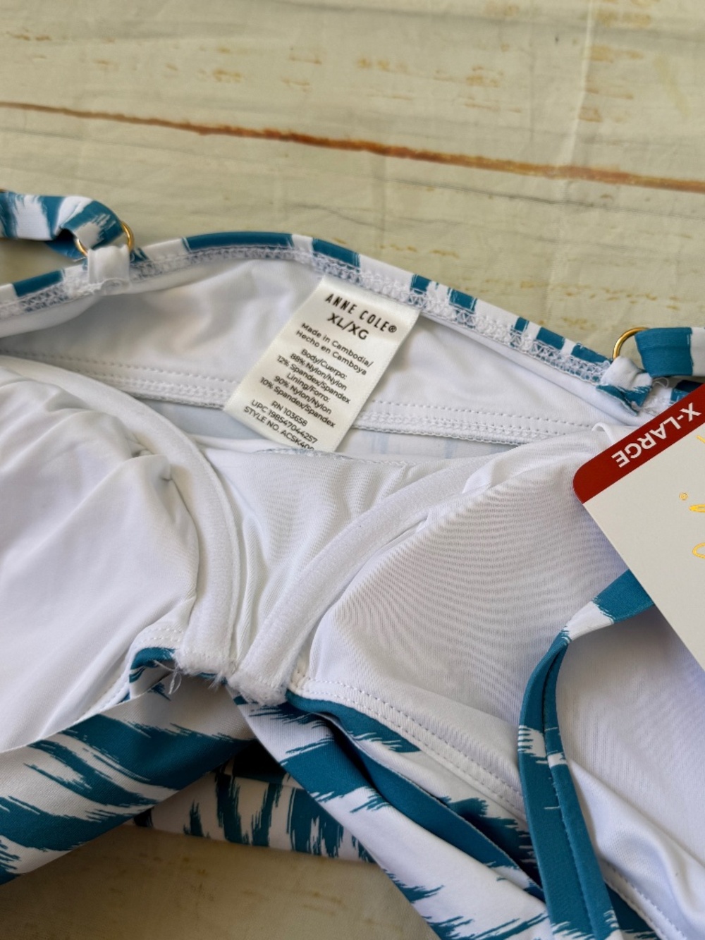 Anne Cole Limited Edition Tankini Top | XL | UPF 50+ | Swimwear Resort Beach NWT - Picture 8 of 8